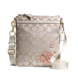 Coach Floral Appliqué Crossbody Bag